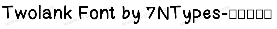 Twolank Font by 7NTypes字体转换